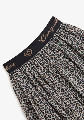 CONGUITOS ROPA / FALDAS Leopard Tulle Skirt