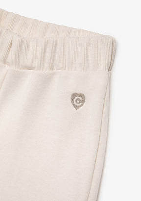 CONGUITOS ROPA / PANTALONES / LARGOS Beige Plush Joggers