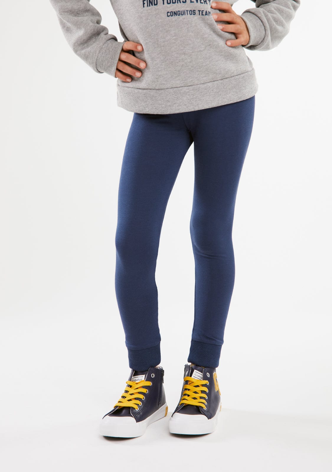 Navy Jersey Leggings