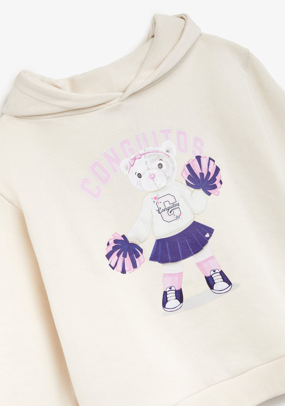 CONGUITOS ROPA / SUDADERAS / SUDADERAS CON CAPUCHA Beige Cheerleader Bear Hoddie