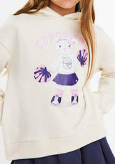 CONGUITOS ROPA / SUDADERAS / SUDADERAS CON CAPUCHA Beige Cheerleader Bear Hoddie