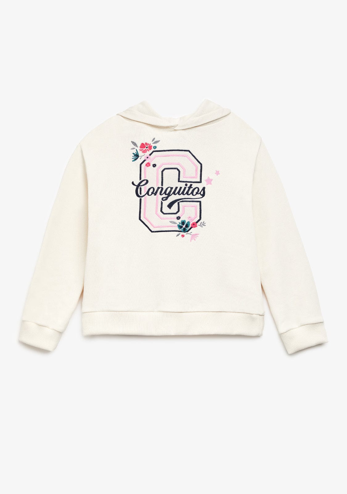 CONGUITOS ROPA / SUDADERAS / SUDADERAS CON CAPUCHA Beige Embroidery 'C' Hoodie