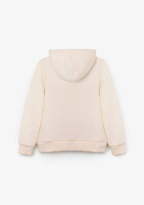 CONGUITOS ROPA / SUDADERAS / SUDADERAS CON CAPUCHA Beige Hoodie Bear Sweatshirt