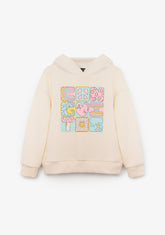 CONGUITOS ROPA / SUDADERAS / SUDADERAS CON CAPUCHA Beige Hoodie Print Sweatshirt