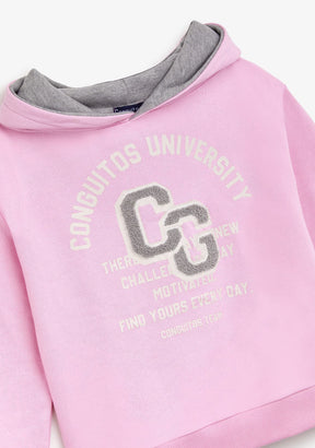 CONGUITOS ROPA / SUDADERAS / SUDADERAS CON CAPUCHA Pink Conguitos University Hoddie