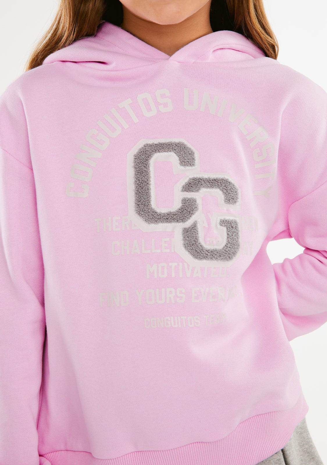 CONGUITOS ROPA / SUDADERAS / SUDADERAS CON CAPUCHA Pink Conguitos University Hoddie