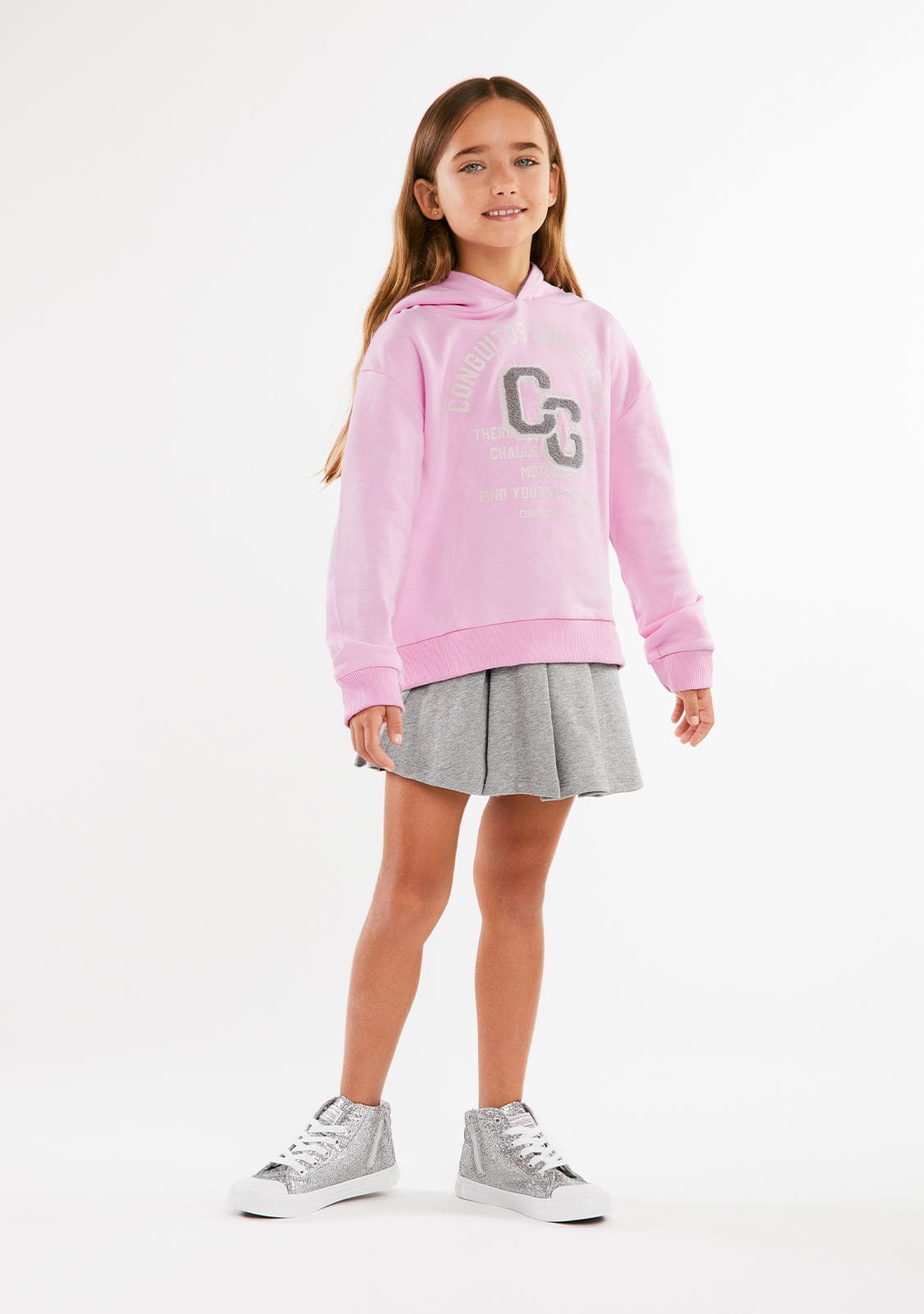 CONGUITOS ROPA / SUDADERAS / SUDADERAS CON CAPUCHA Pink Conguitos University Hoddie