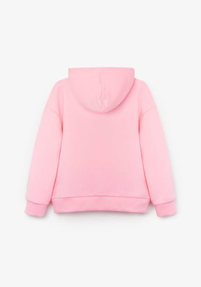 CONGUITOS ROPA / SUDADERAS / SUDADERAS CON CAPUCHA Pink Hoodie Logo Sweatshirt
