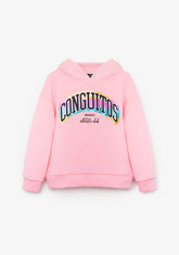 CONGUITOS ROPA / SUDADERAS / SUDADERAS CON CAPUCHA Pink Hoodie Logo Sweatshirt