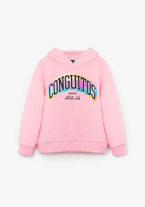 CONGUITOS ROPA / SUDADERAS / SUDADERAS CON CAPUCHA Pink Hoodie Logo Sweatshirt