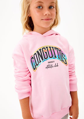 CONGUITOS ROPA / SUDADERAS / SUDADERAS CON CAPUCHA Pink Hoodie Logo Sweatshirt