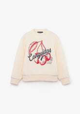 CONGUITOS ROPA / SUDADERAS / SUDADERAS SIN CAPUCHA Beige Cherries Sweatshirt