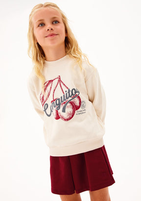 CONGUITOS ROPA / SUDADERAS / SUDADERAS SIN CAPUCHA Beige Cherries Sweatshirt