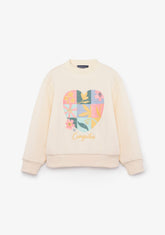 CONGUITOS ROPA / SUDADERAS / SUDADERAS SIN CAPUCHA Beige Heart Sweatshirt