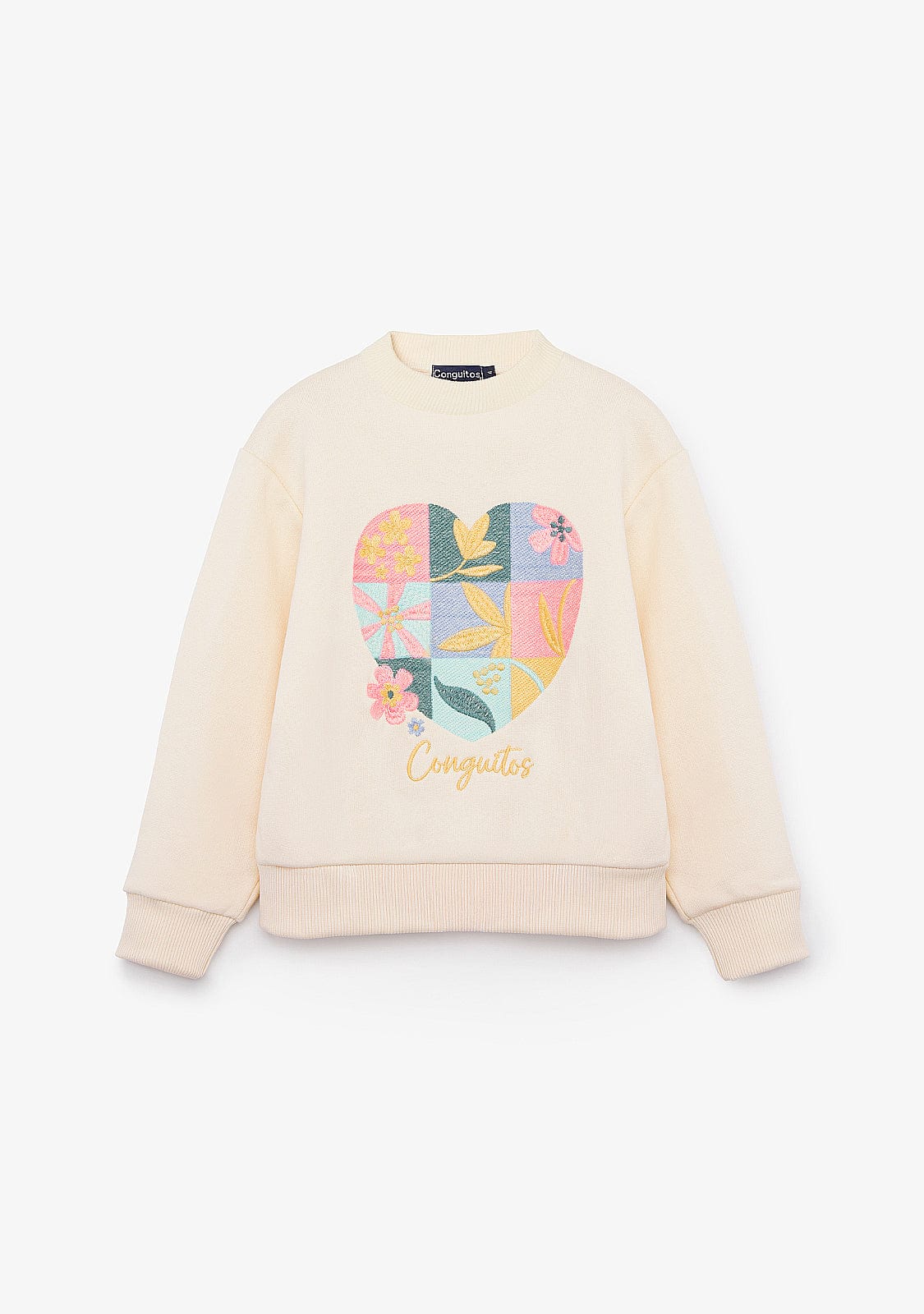 CONGUITOS ROPA / SUDADERAS / SUDADERAS SIN CAPUCHA Beige Heart Sweatshirt