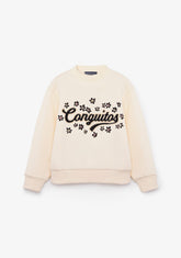 CONGUITOS ROPA / SUDADERAS / SUDADERAS SIN CAPUCHA Beige Logo Sweatshirt