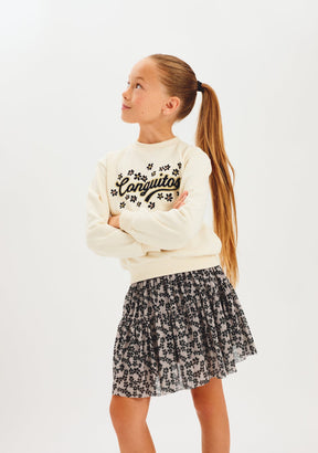 CONGUITOS ROPA / SUDADERAS / SUDADERAS SIN CAPUCHA Beige Logo Sweatshirt
