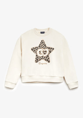 CONGUITOS ROPA / SUDADERAS / SUDADERAS SIN CAPUCHA Beige Star Sweatshirt