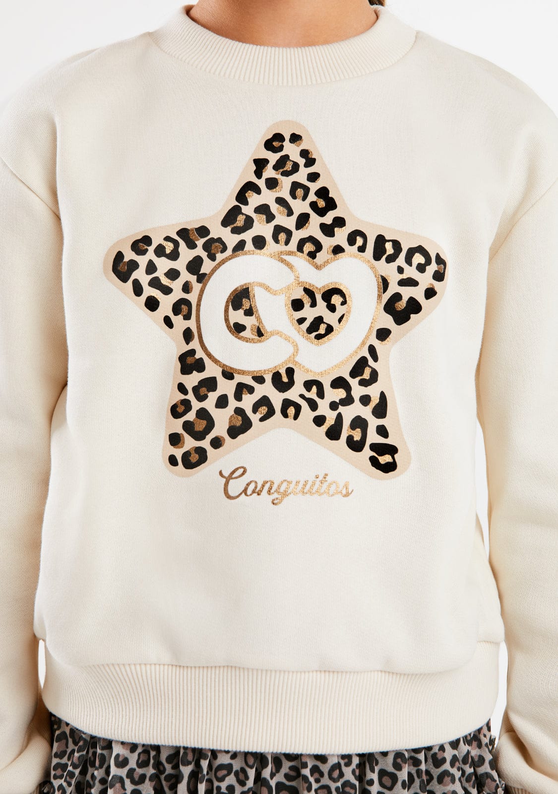 CONGUITOS ROPA / SUDADERAS / SUDADERAS SIN CAPUCHA Beige Star Sweatshirt