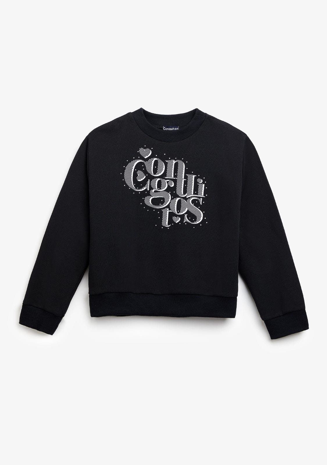 CONGUITOS ROPA / SUDADERAS / SUDADERAS SIN CAPUCHA Black Conguitos Print Sweatshirt