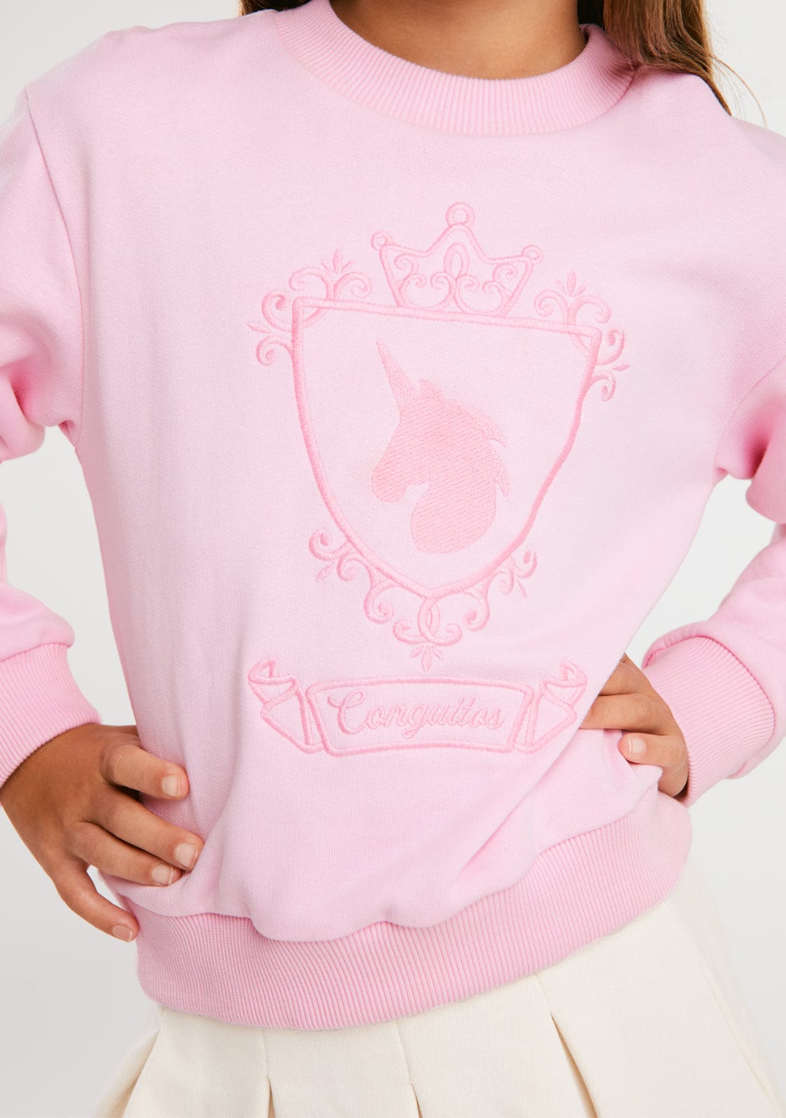 CONGUITOS ROPA / SUDADERAS / SUDADERAS SIN CAPUCHA Pink Unicorn Emblem Sweetshirt