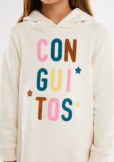 CONGUITOS ROPA / VESTIDOS Beige Conguitos Hooded Dress