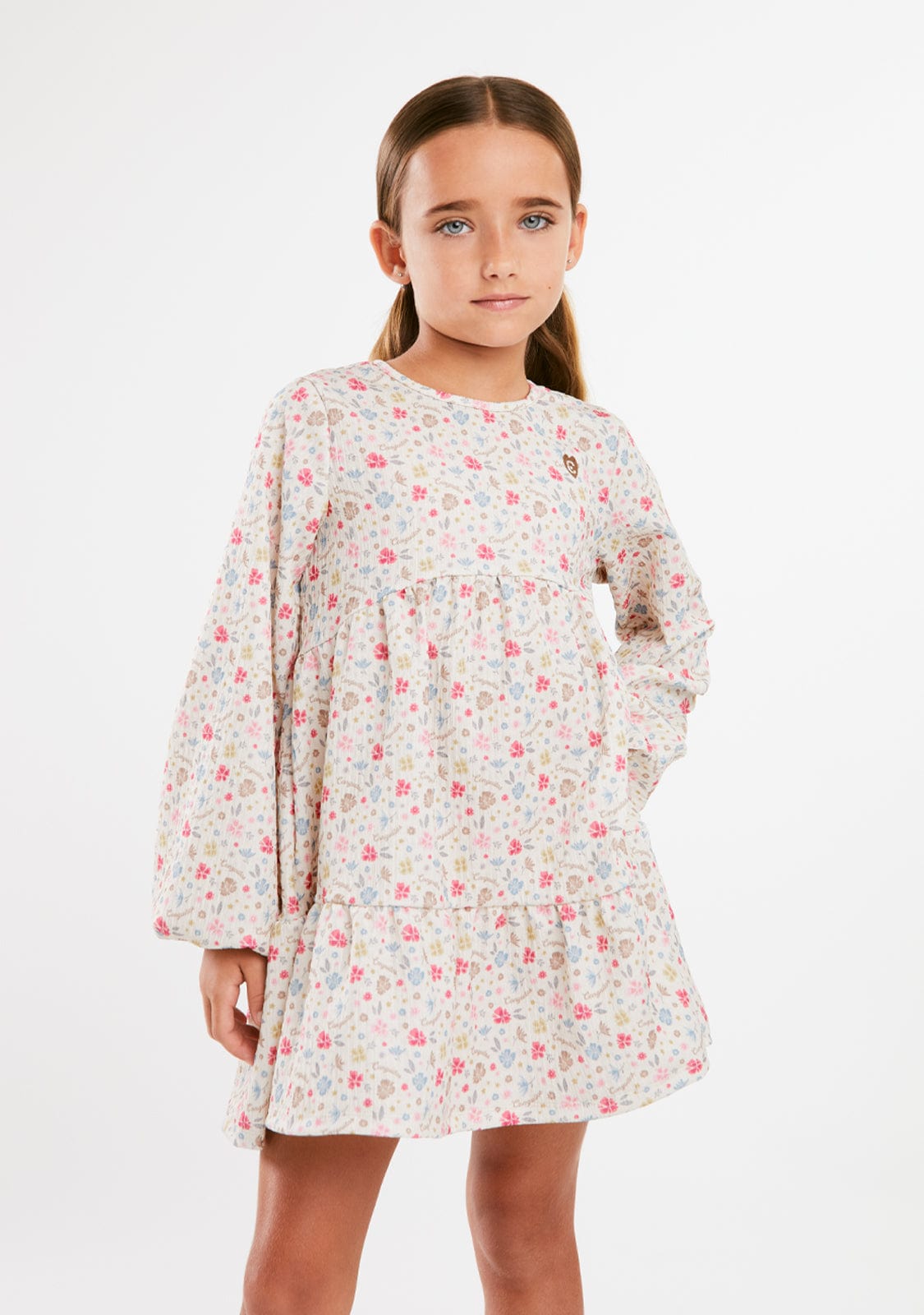 Robe Imprimé Floral Beige