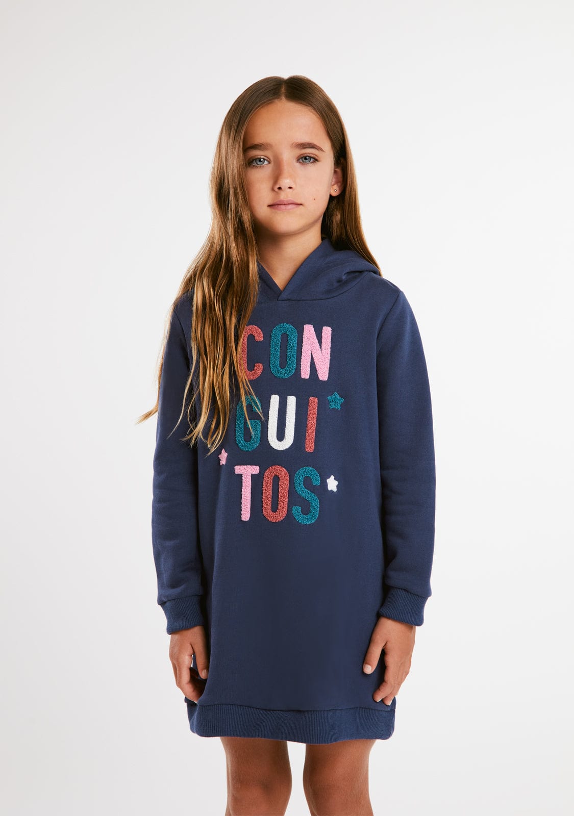 Conguitos Marineblau Sweatshirt-Kleid