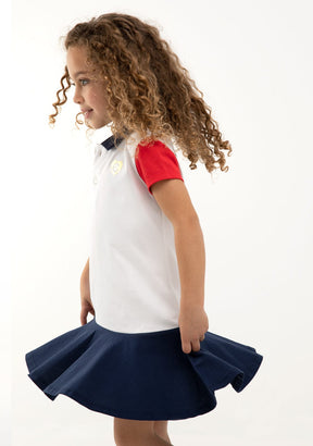 CONGUITOS ROPA / VESTIDOS Navy Ruffle Polo Dress