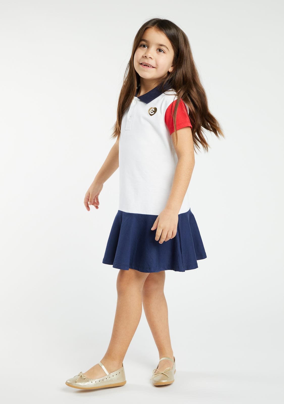 CONGUITOS ROPA / VESTIDOS Navy Ruffle Polo Dress