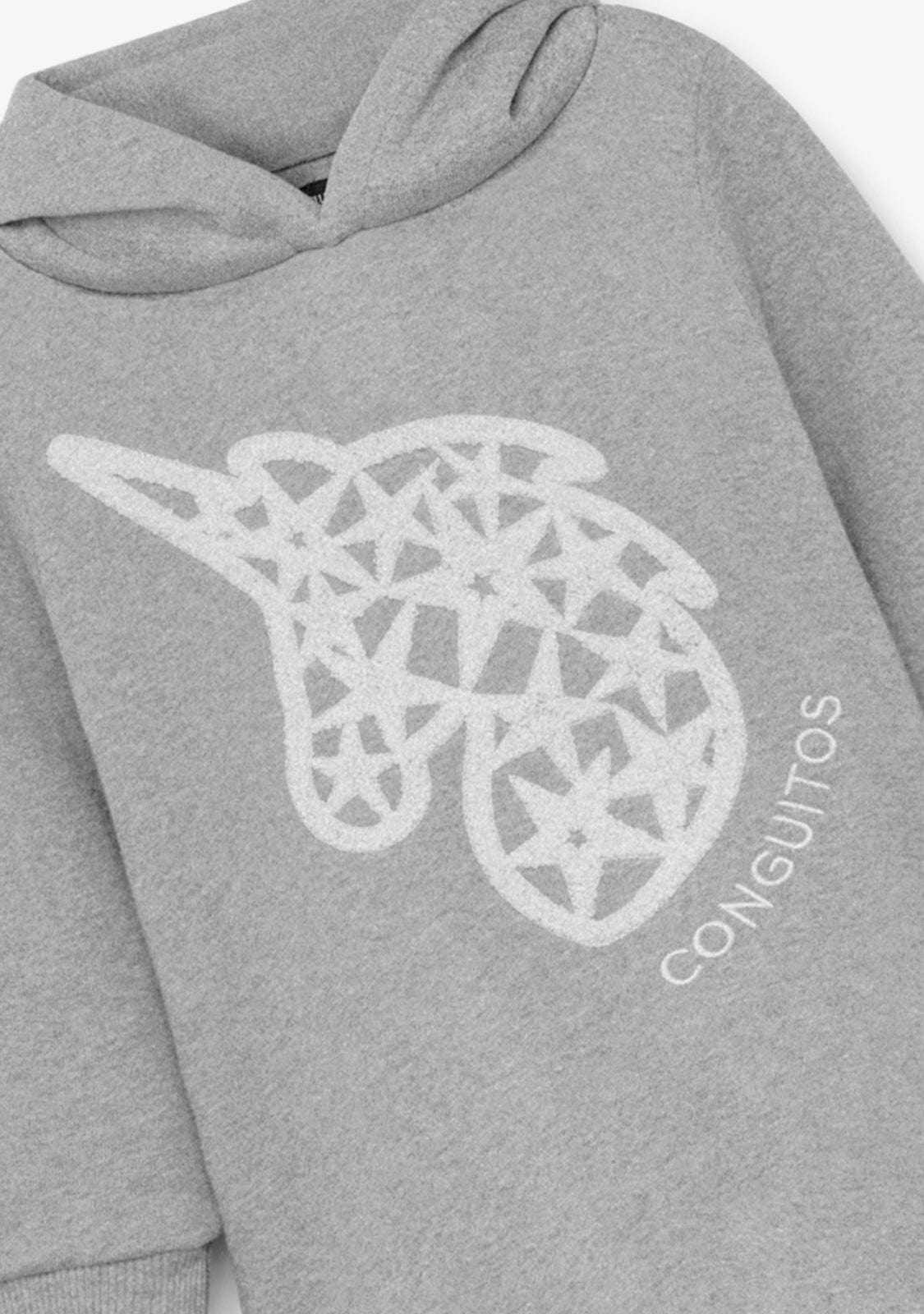 CONGUITOS ROPA / VESTIDOS / SUDADERA Grey Hoodie Unicorn Sweatshirt Dress