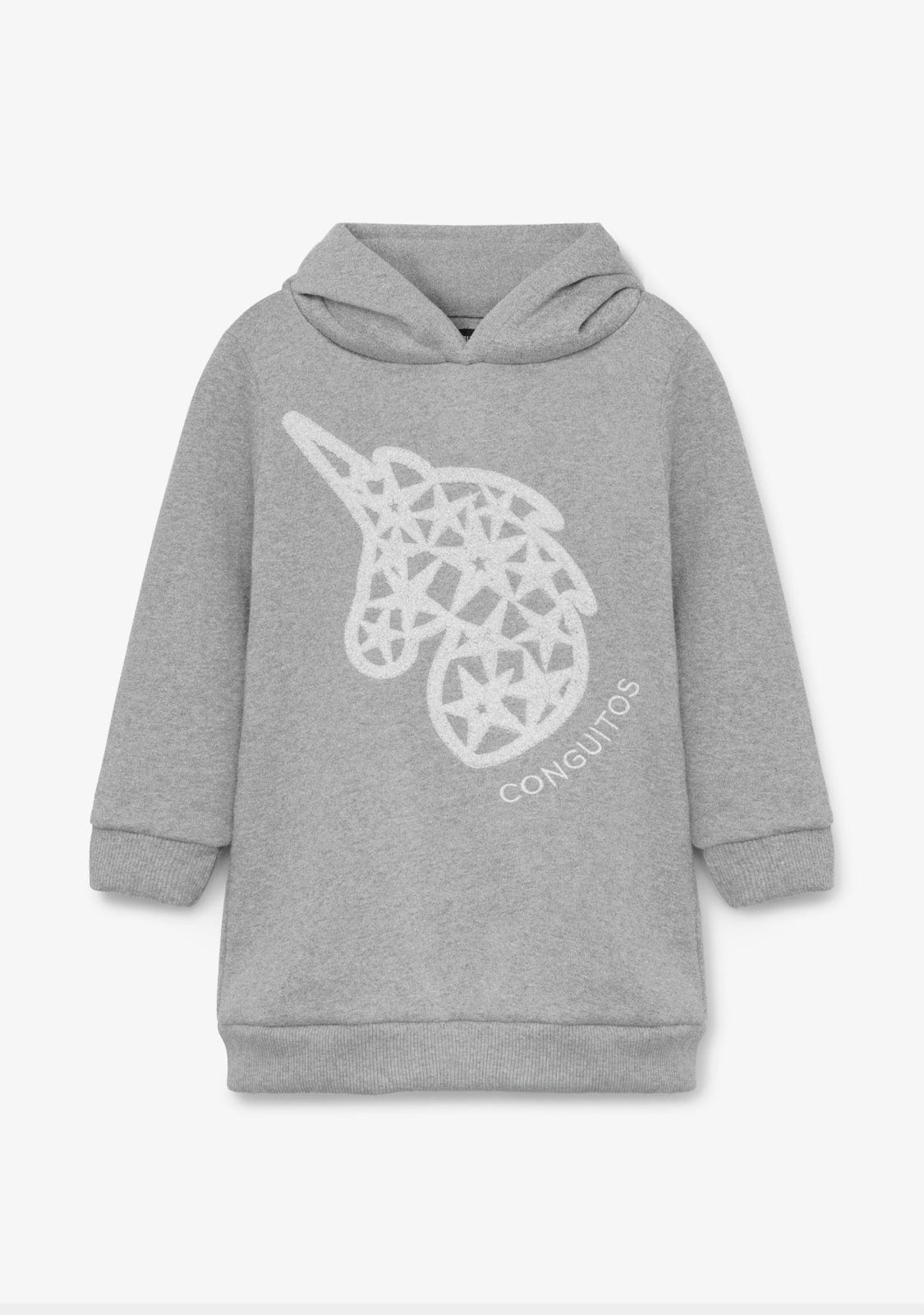 CONGUITOS ROPA / VESTIDOS / SUDADERA Grey Hoodie Unicorn Sweatshirt Dress