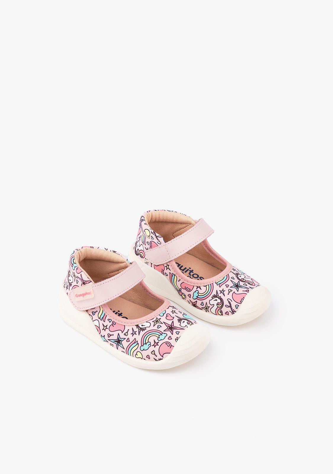 CONGUITOS Shoes Baby's Pink First Steps Unicorn Mary Janes