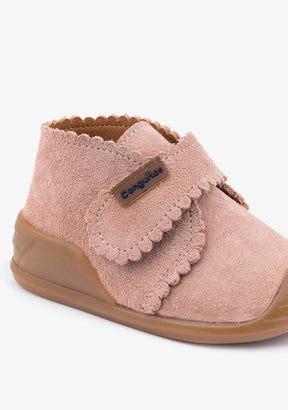 CONGUITOS Shoes Baby's Pink First Steps Waves Ankle Boots