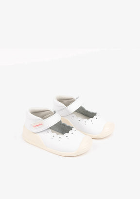CONGUITOS Shoes Baby's White First Steps Waves Mary Janes