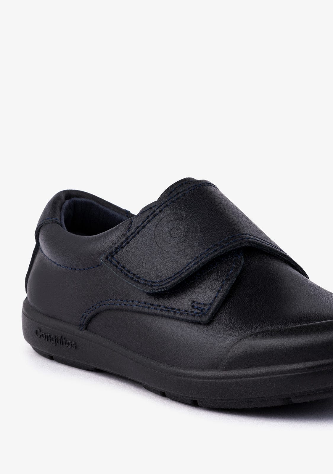 CONGUITOS Shoes Boy's Navy Washable Leather School Shoes