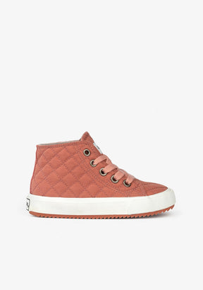 CONGUITOS Shoes Child's Pink Quilted Hi-Top Sneakers