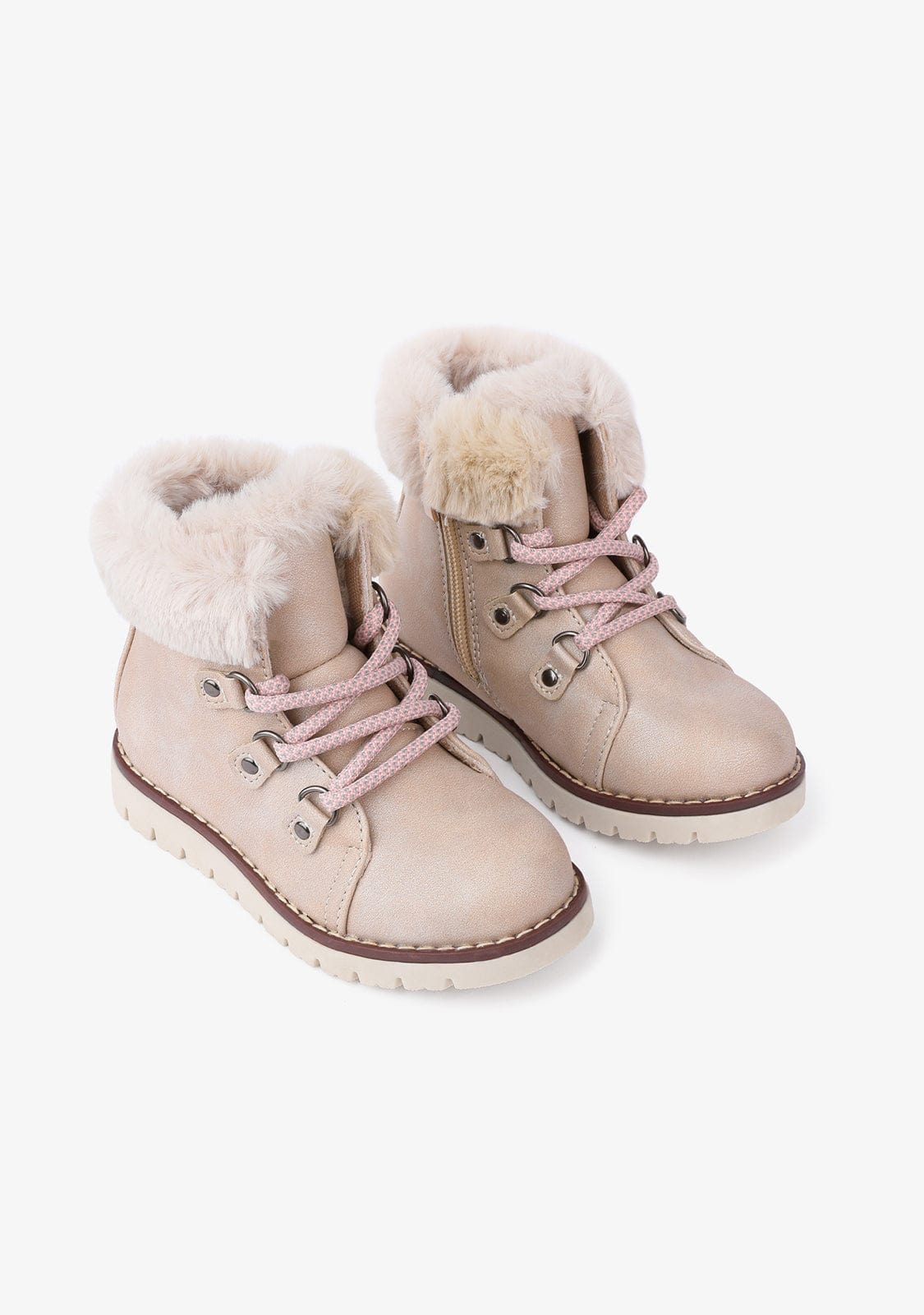 CONGUITOS Shoes Girl's Beige Ankle Boots Nobuck