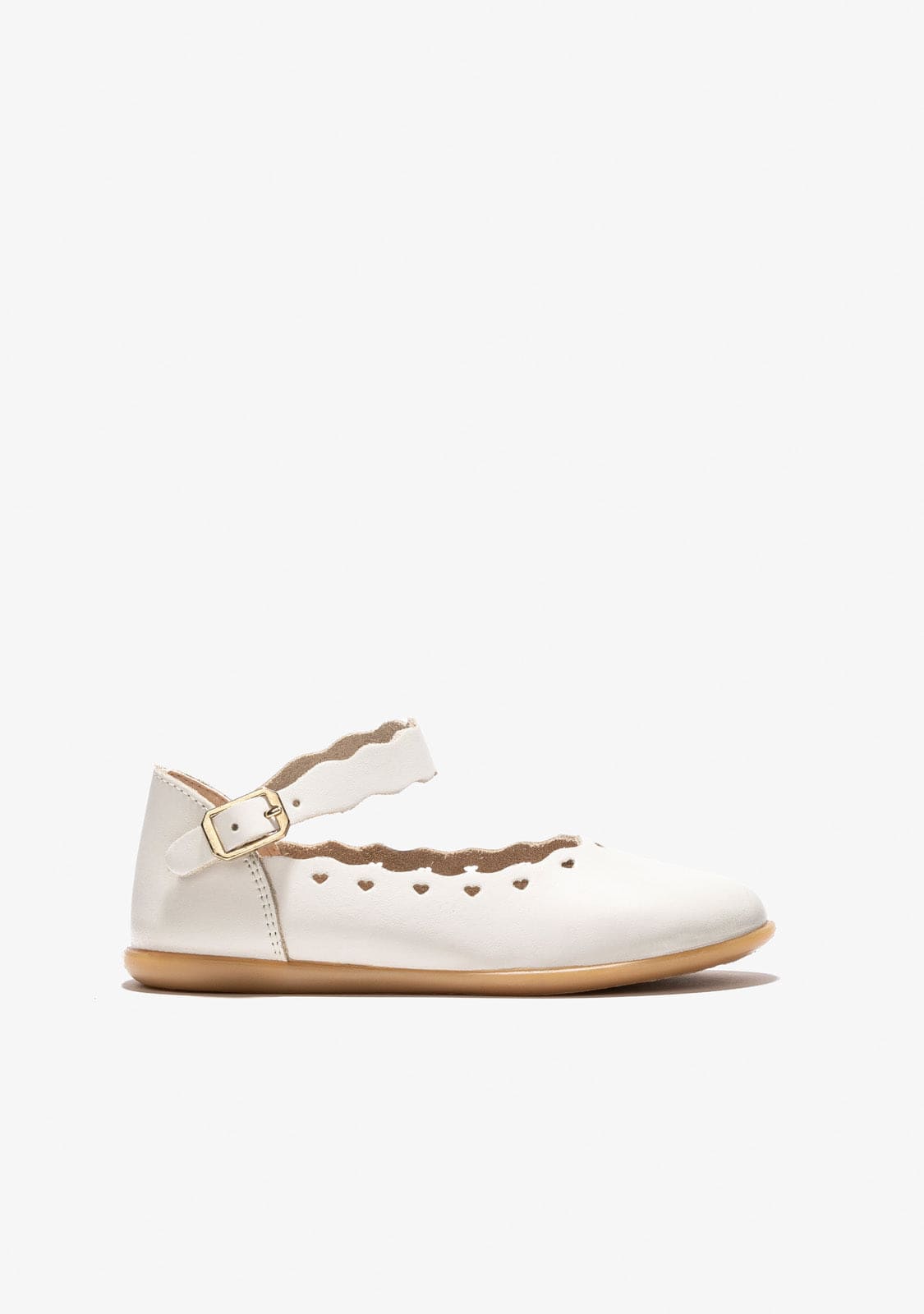 CONGUITOS Shoes Girl's Beige Buckle Ballerinas