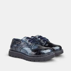CONGUITOS Shoes Girl's Blue Patent Leather Shoes
