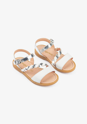 CONGUITOS Shoes Girl's Braid Leather Sandals
