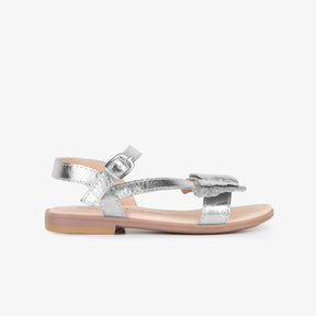 CONGUITOS Shoes Girl's "Butterfly" Silver Leather Sandals