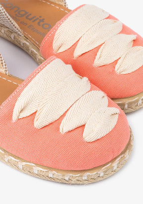 CONGUITOS Shoes Girl's Coral Laces Espadrilles