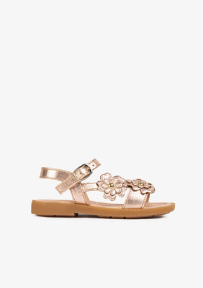 CONGUITOS Shoes Girl's Daisy Magnesium Leather Sandals