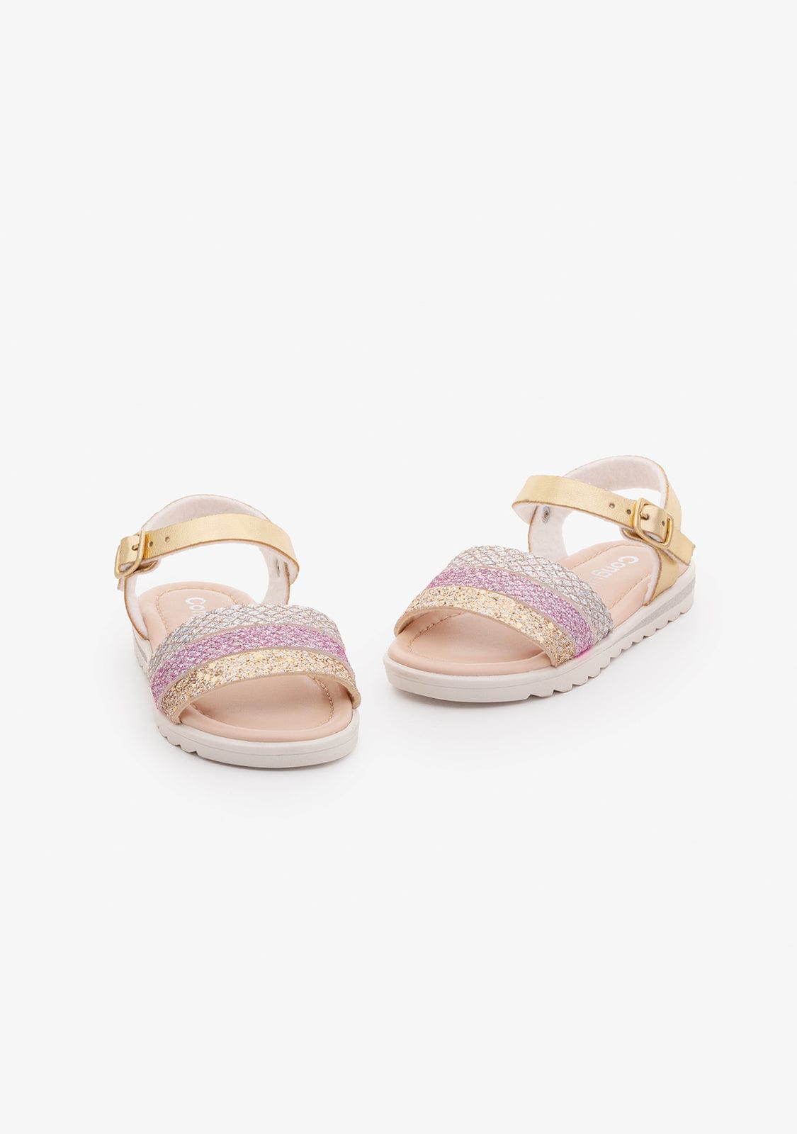 CONGUITOS Shoes Girl's Glitter Multicolor Sandals