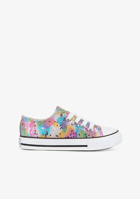 CONGUITOS Shoes Girl's Glitter Multicolor Sneakers