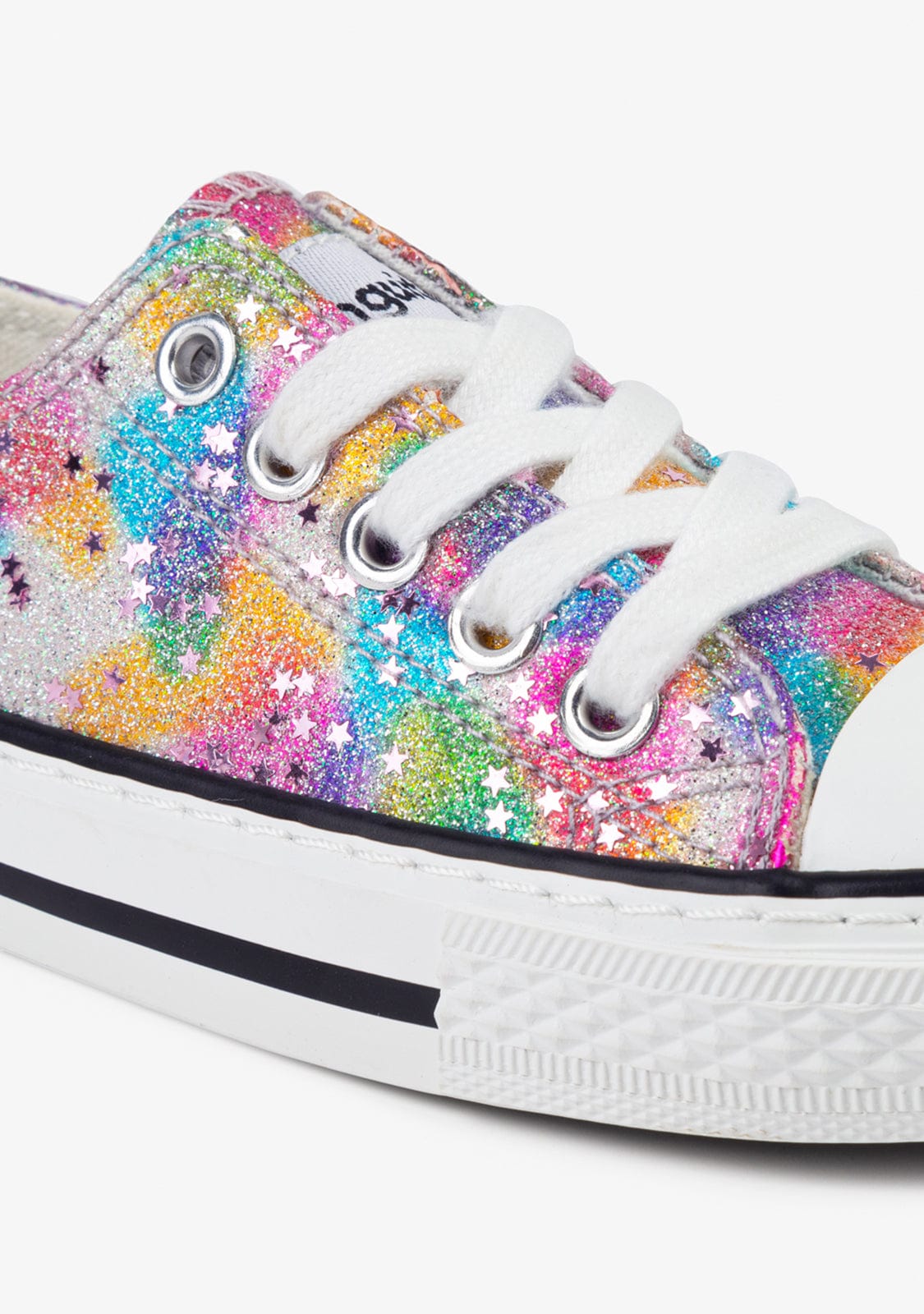 Rainbow Glitter Pink All Star Glitter Ox Trainers Converse Multi