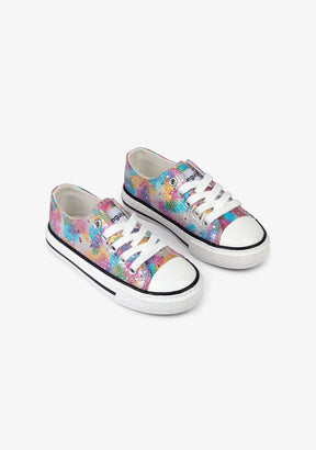 CONGUITOS Shoes Girl's Glitter Multicolor Sneakers