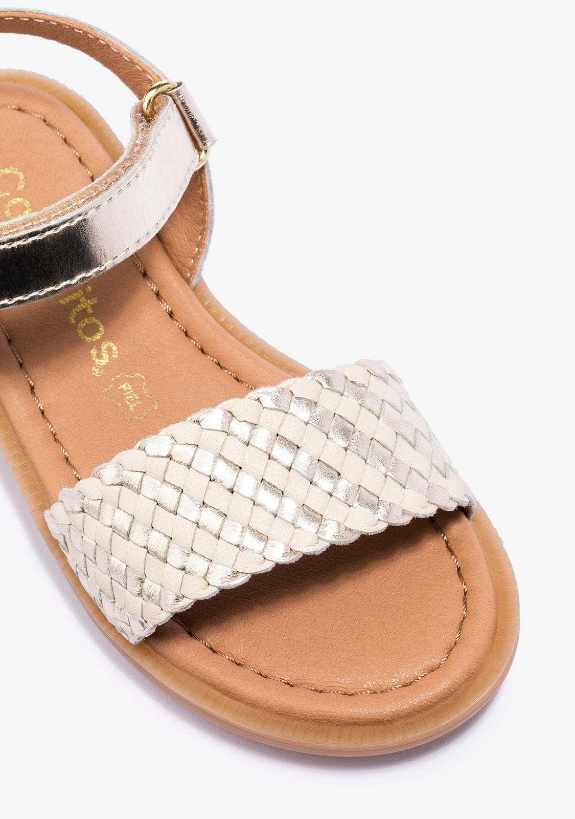 CONGUITOS Shoes Girl's Gold Beige Sandals Napa