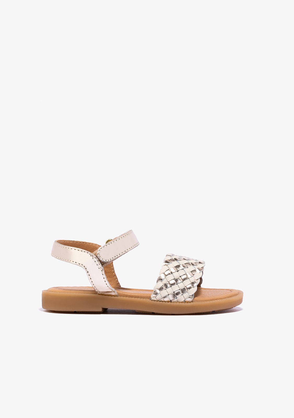 Sandalias de niña Gioseppo barefoot de piel con adorno de flores y Sandalias de niña Gioseppo barefoot de piel con adorno de flores y